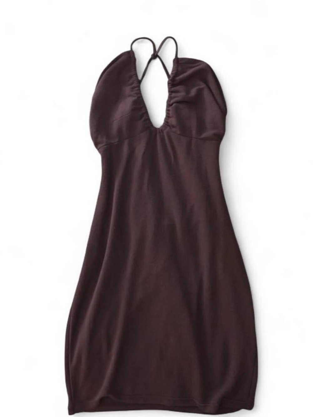 Grace Chocolate Halter Mini Dress - Picture 1 of 3